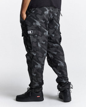 Catch Woven Cargo Pants - Black Camo/White/Grey