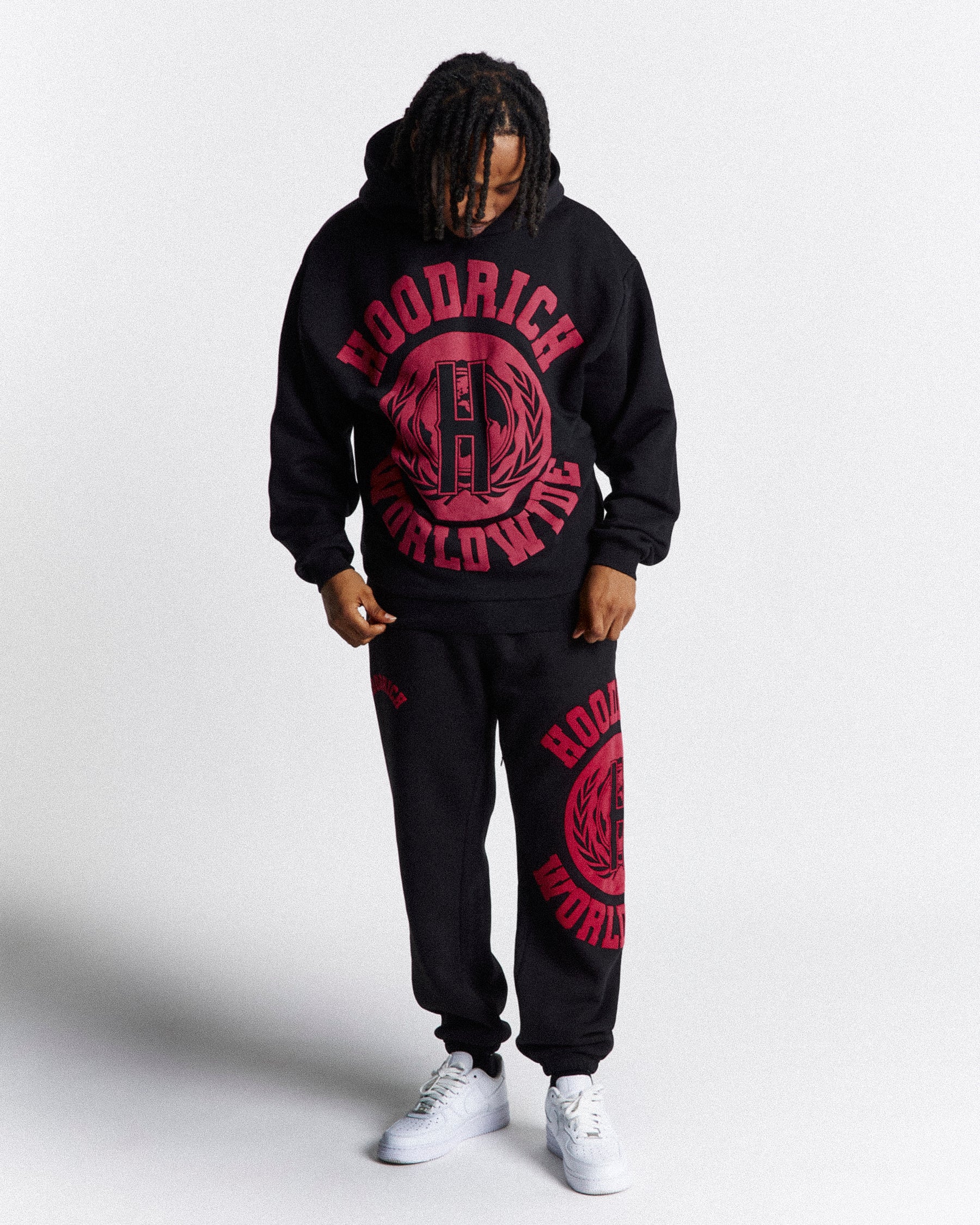 Frat Oversized Hoodie - Black/Red