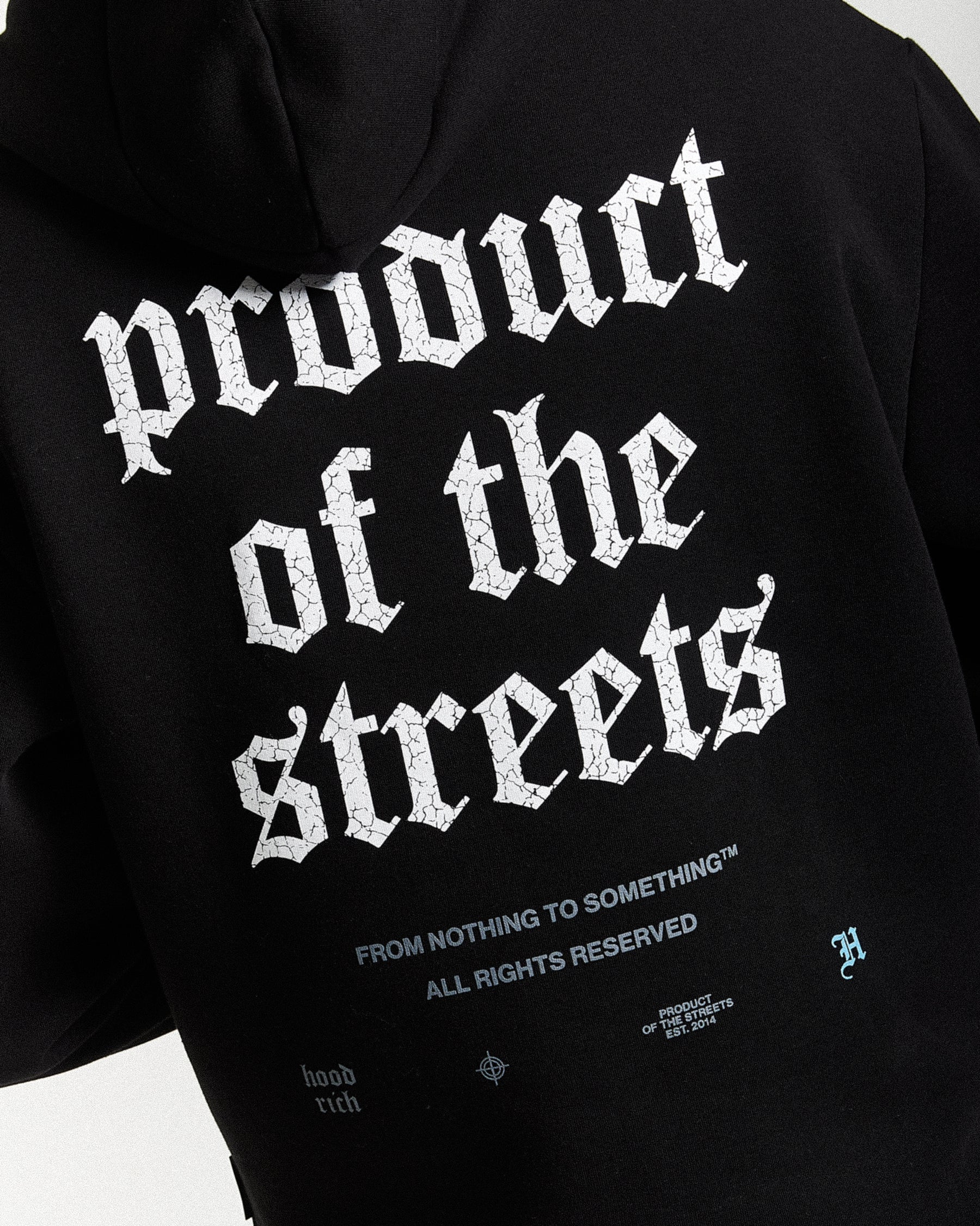 Shadow Hoodie - Black/White/Blue