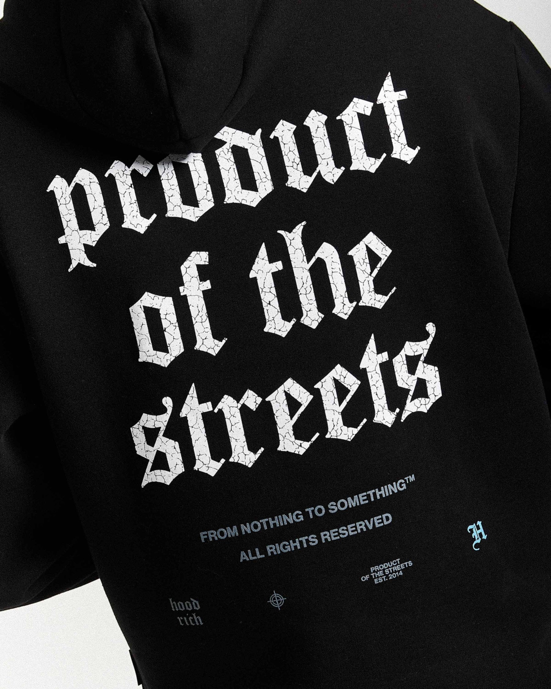 Felpa con cappuccio Shadow - Nero/Bianco/Blu