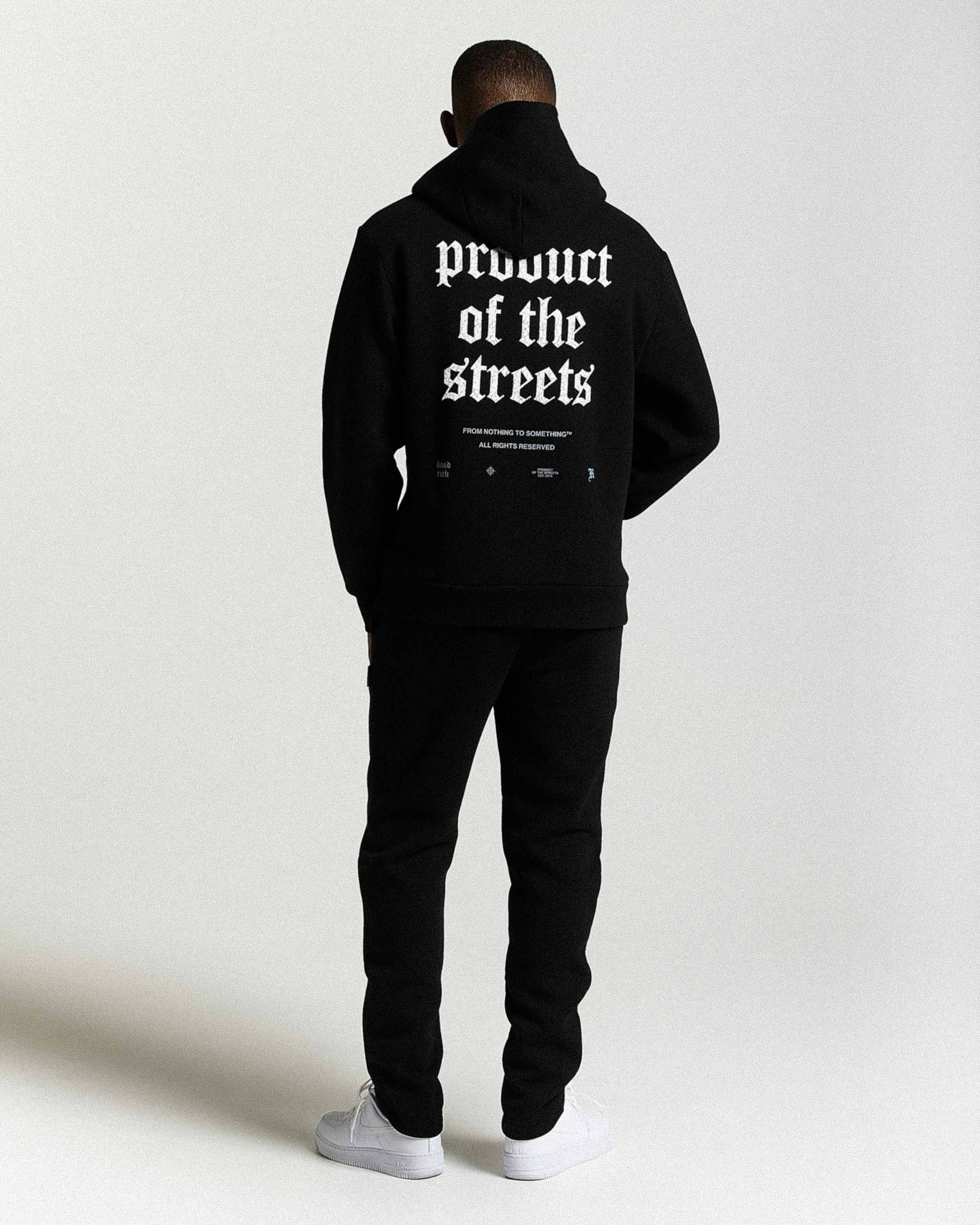 Felpa con cappuccio Shadow - Nero/Bianco/Blu