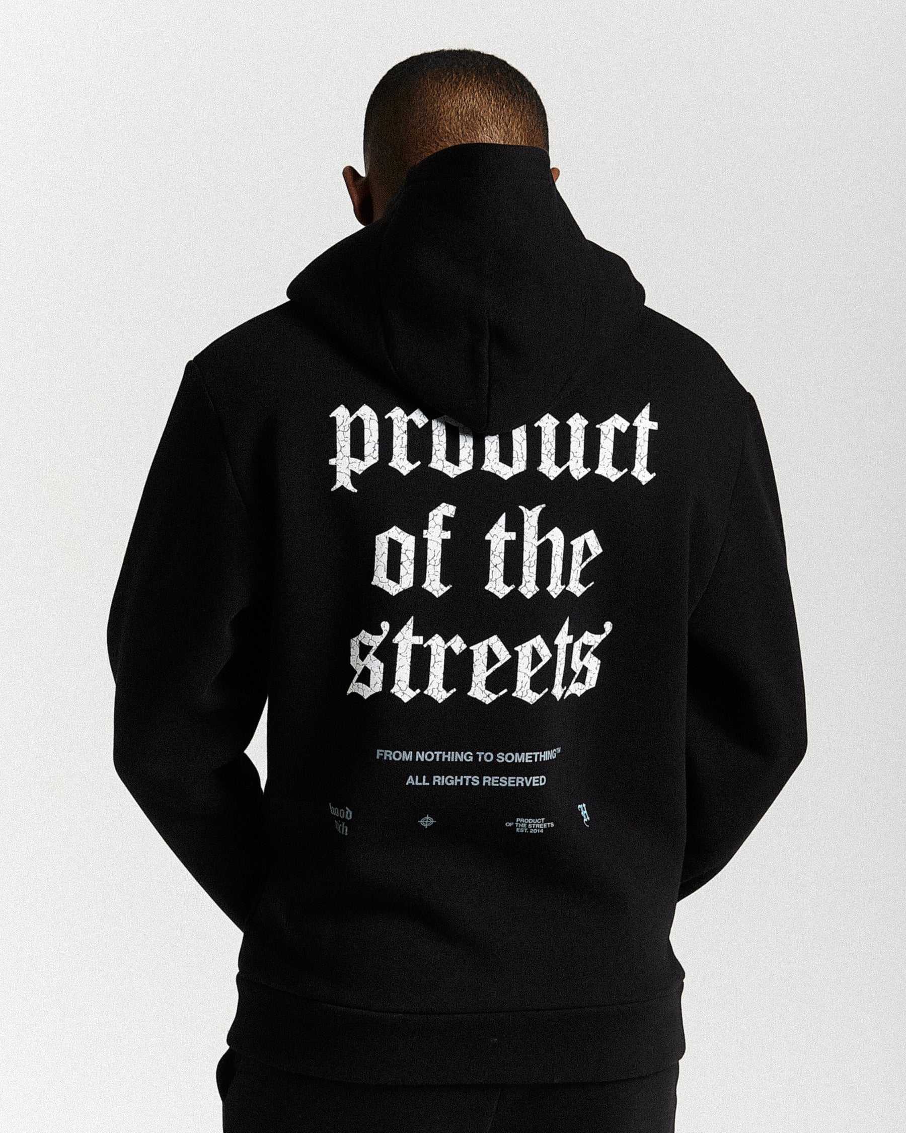 Shadow Hoodie - Black/White/Blue