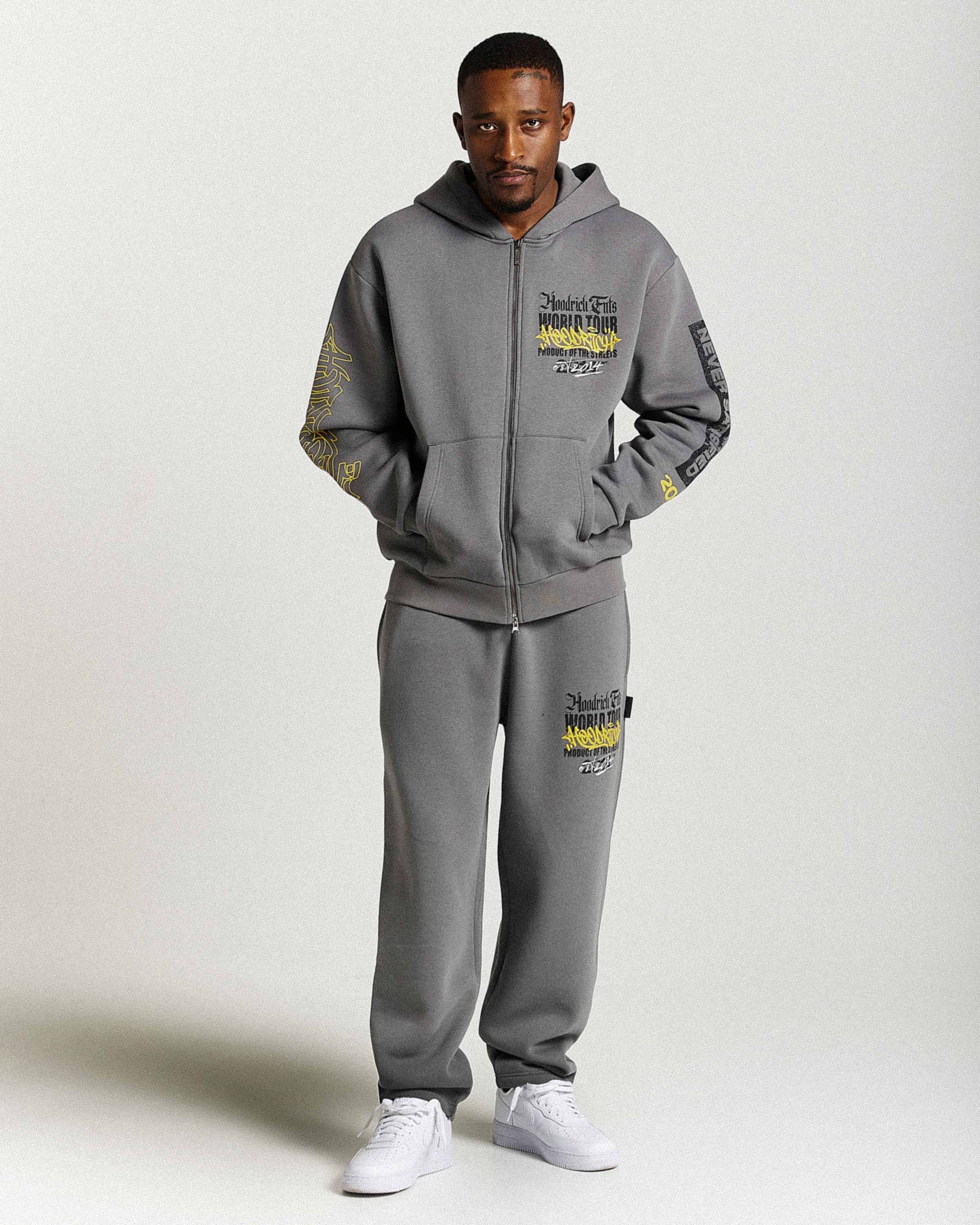 Jogger oversize Stamp Tour - Grigio/Nero/Giallo