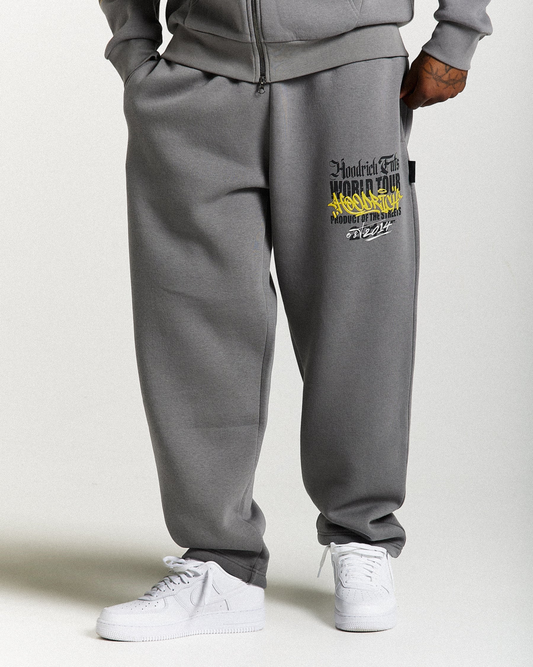 Jogger oversize Stamp Tour - Grigio/Nero/Giallo