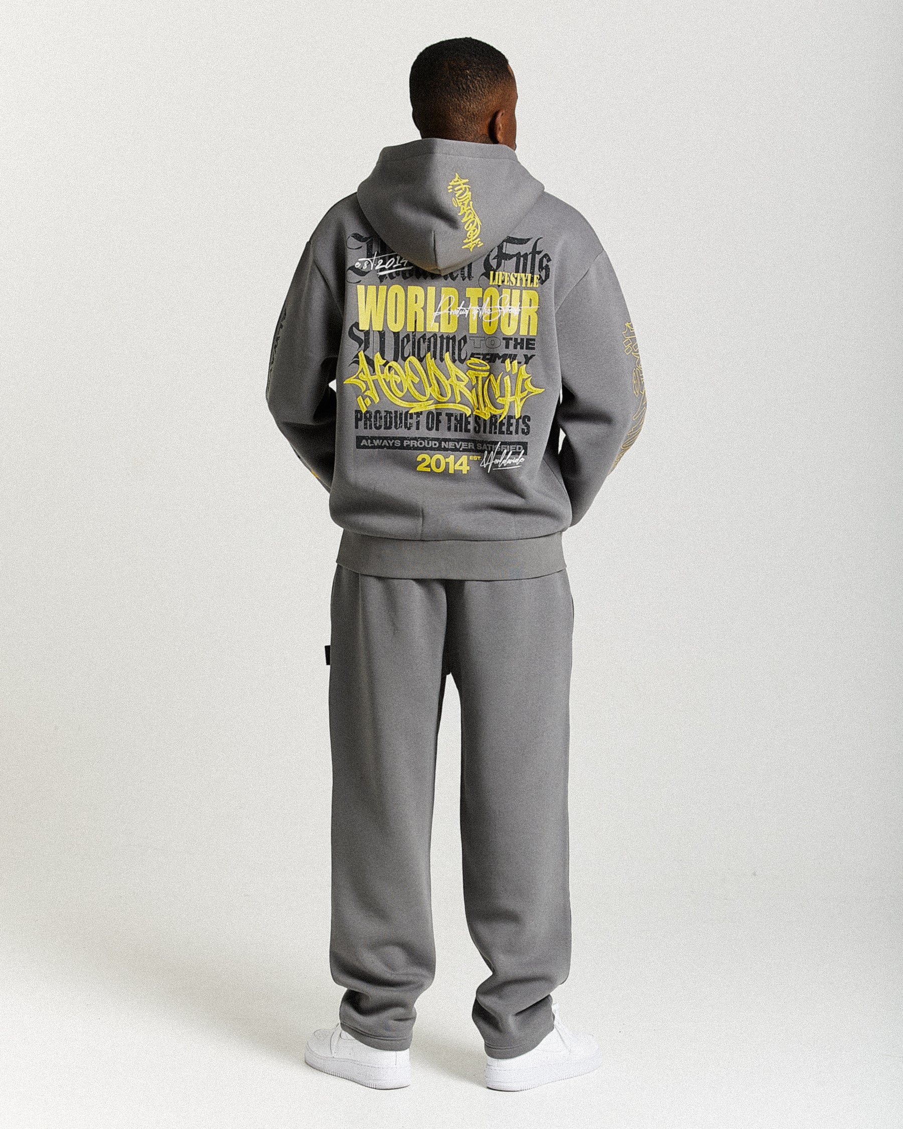 Jogger oversize Stamp Tour - Grigio/Nero/Giallo