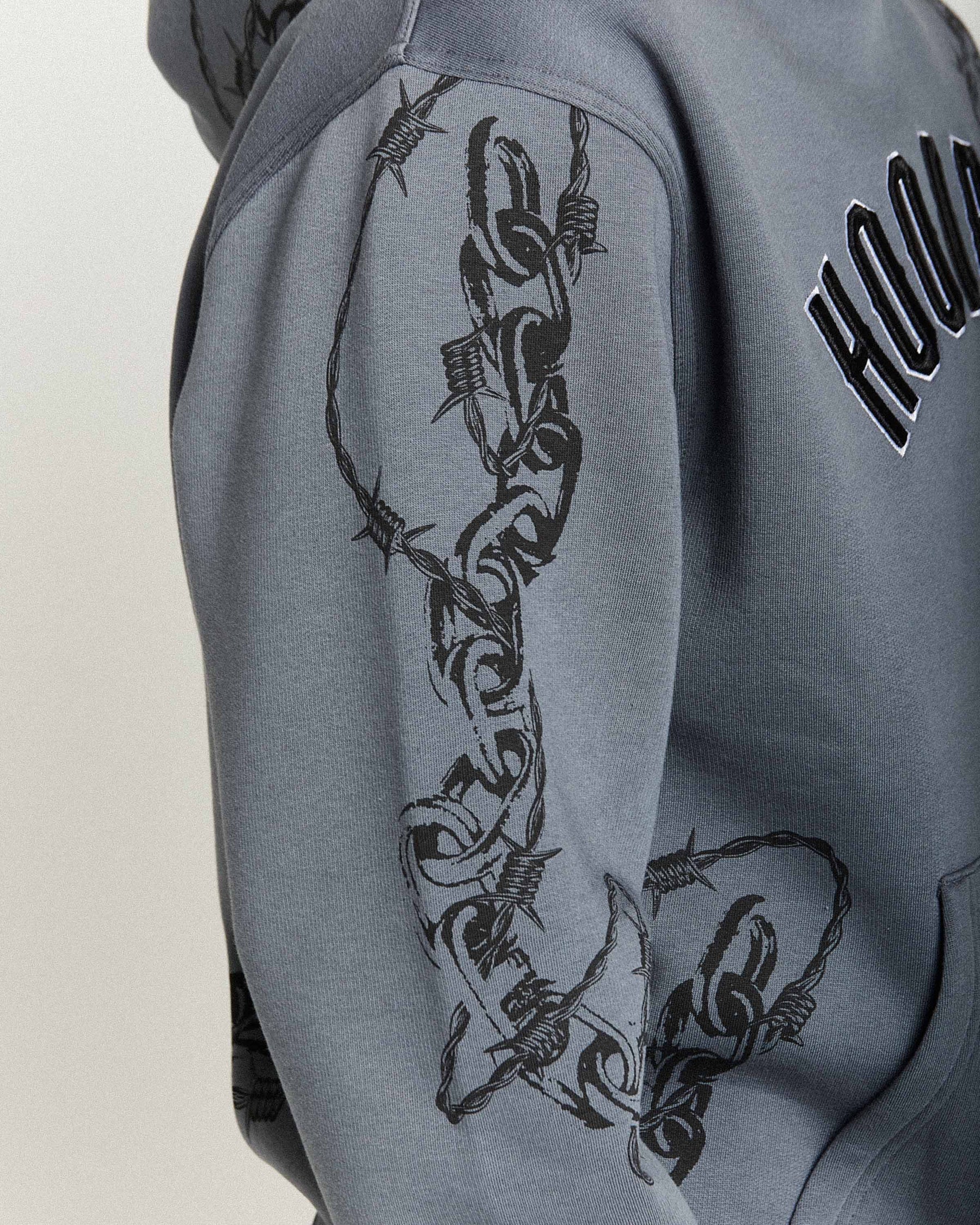 Felpa con cappuccio oversize Guepard - Grigio/Nero/Bianco