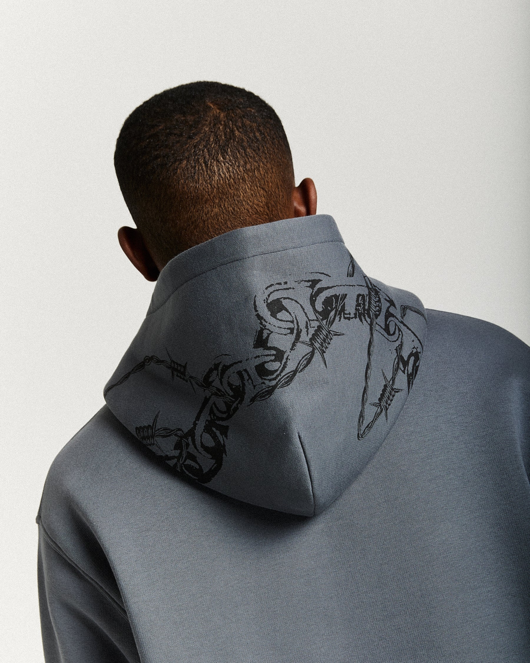 Guepard Oversized Hoodie - Grey/Black/White