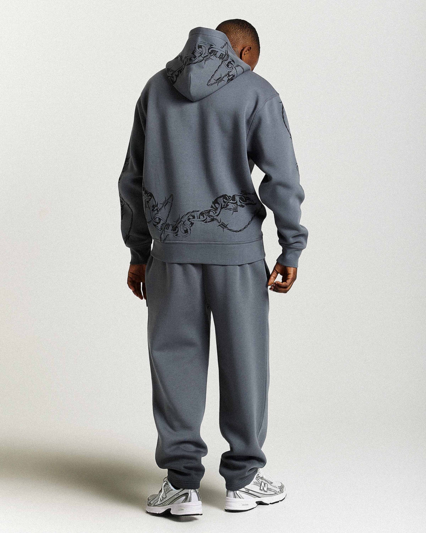 Felpa con cappuccio oversize Guepard - Grigio/Nero/Bianco