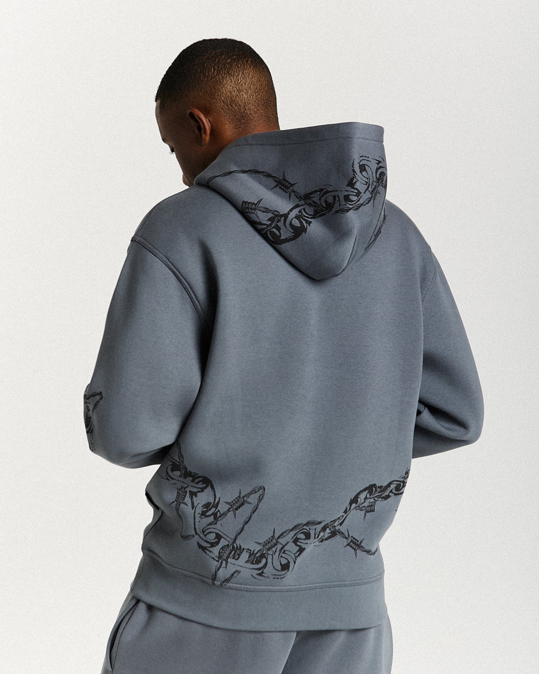 Guepard Oversized Hoodie - Grey/Black/White