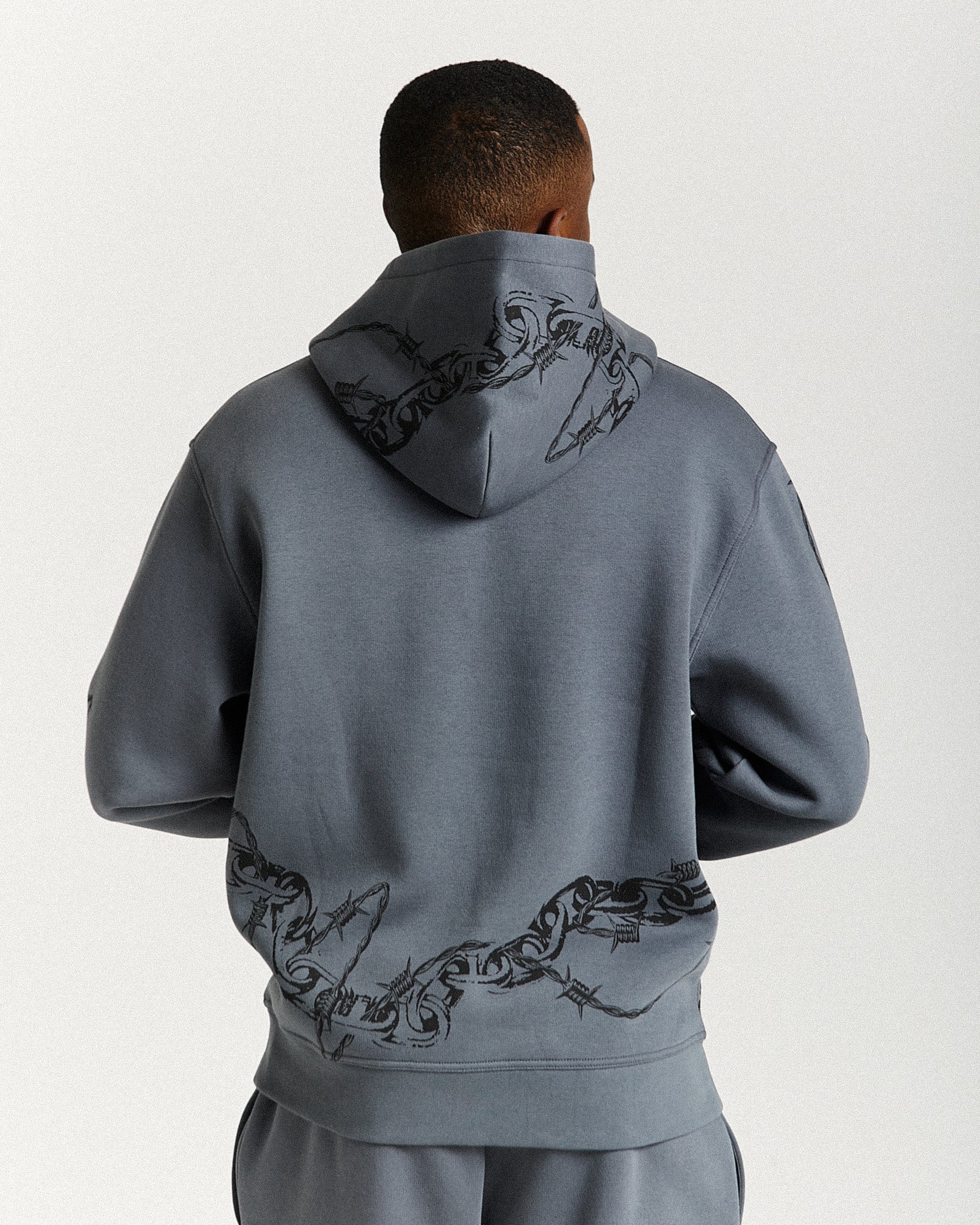 Guepard Oversized Hoodie - Grey/Black/White