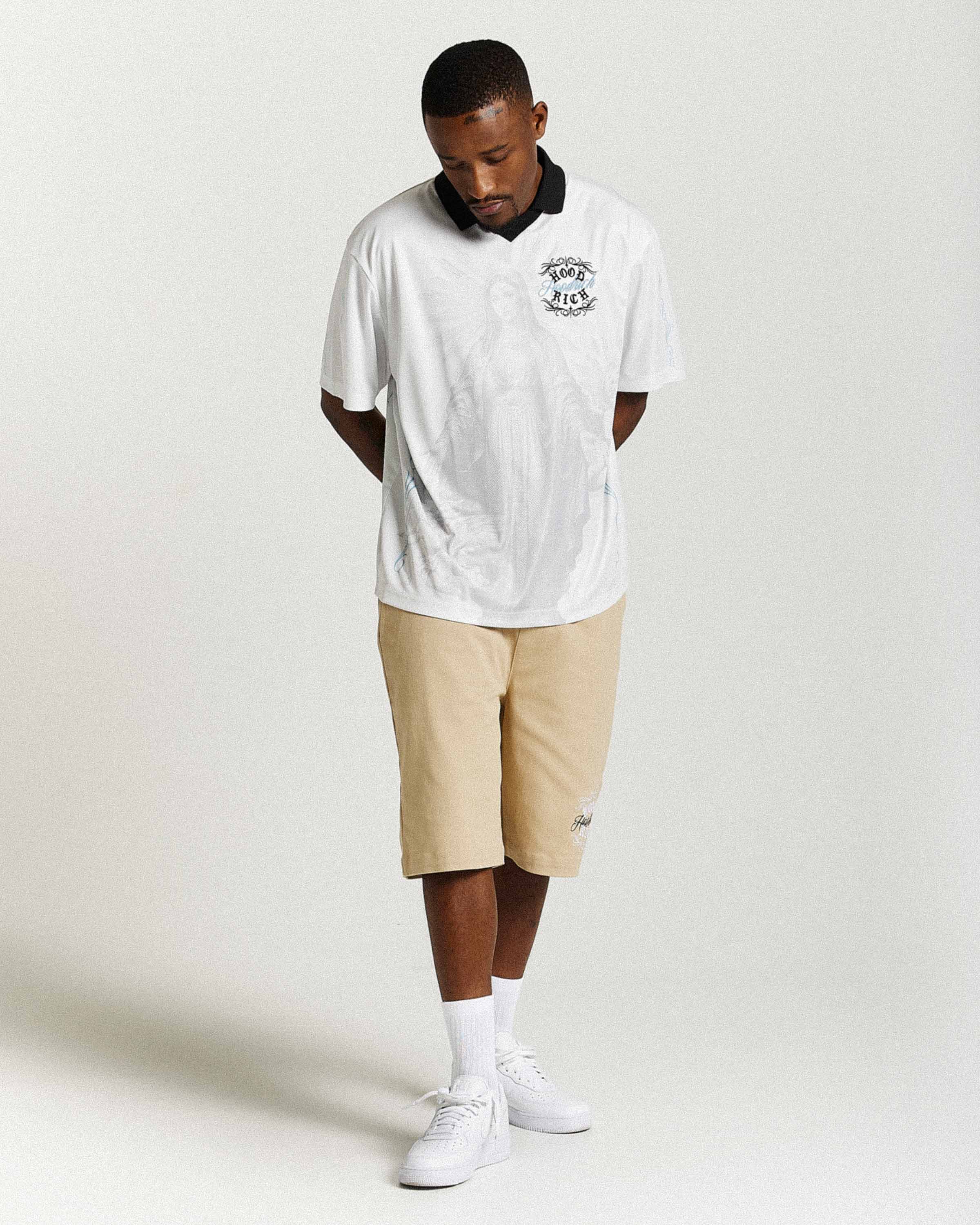 Maglia da calcio oversize Rito - Bianco sporco/Nero/Blu