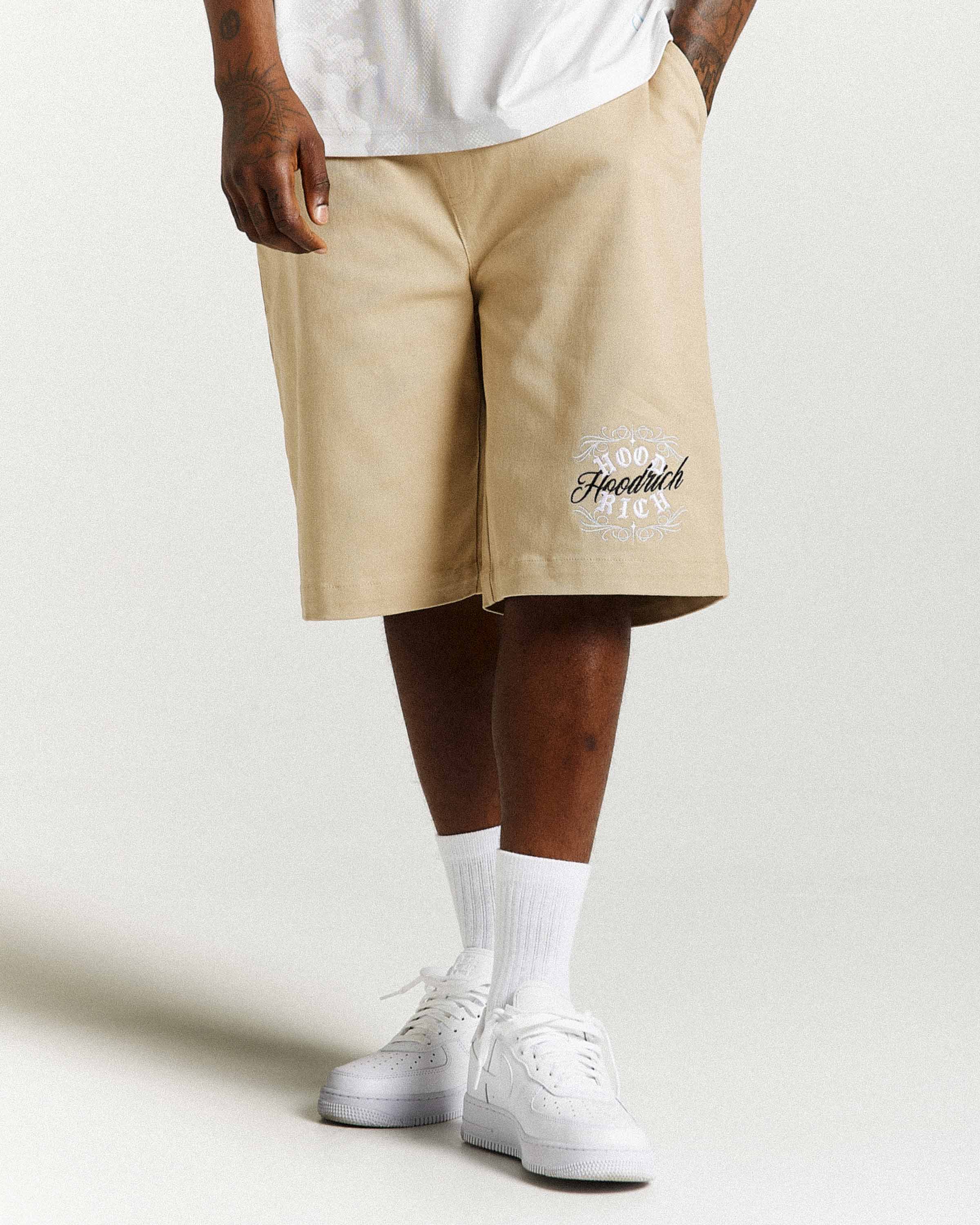Pantaloncini Rito Woven - Cachi/Bianco