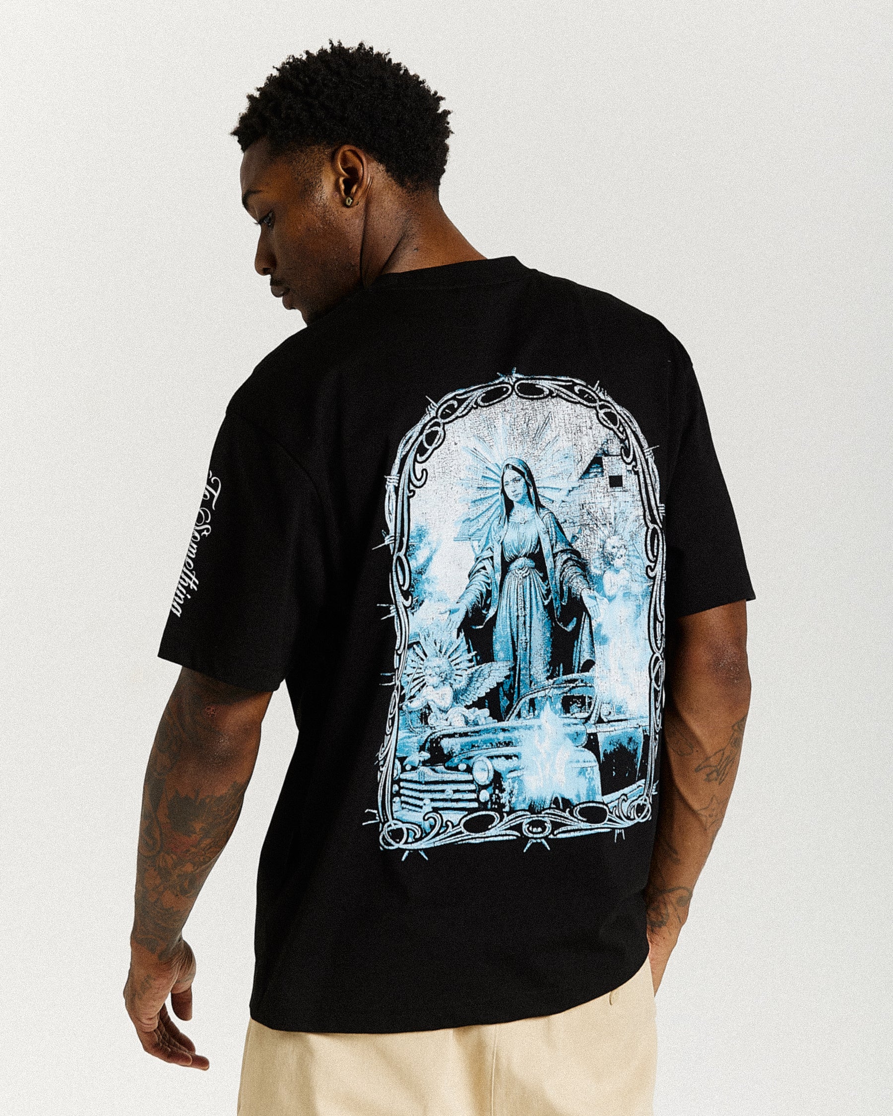 Rito Oversized T-Shirt - Black/White/Blue