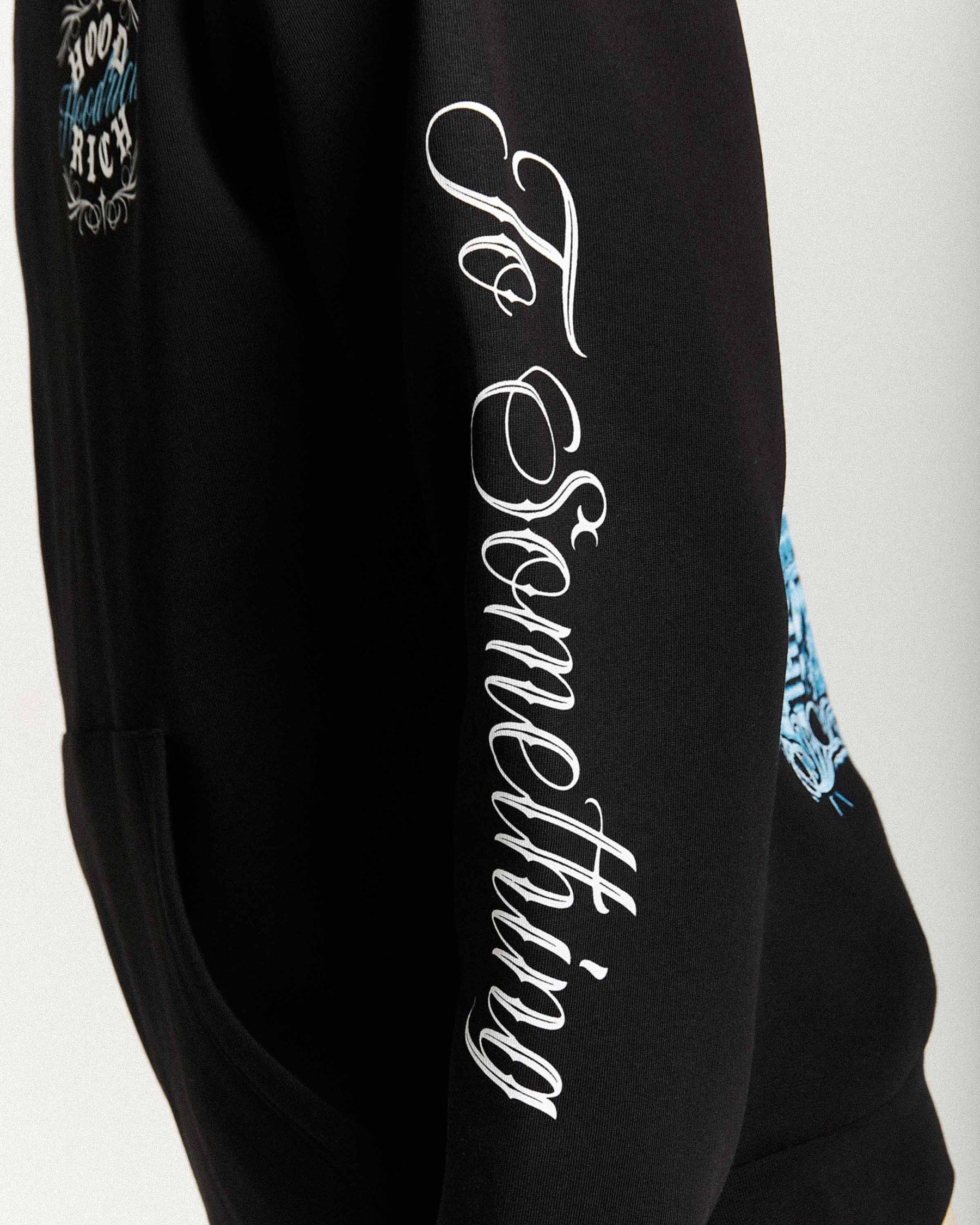 Felpa con cappuccio oversize Rito - Nero/Bianco/Blu