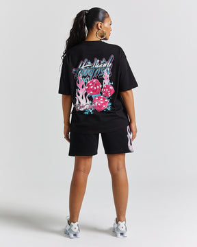 Erupt Sweatshorts - Black/Pinks