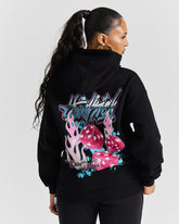 Erupt Oversized Hoodie - Black/Pinks