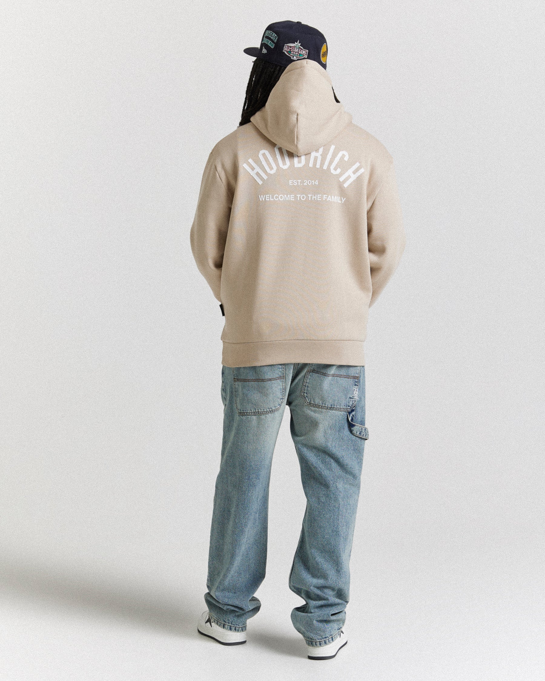 Volcano Hoodie - Beige/White