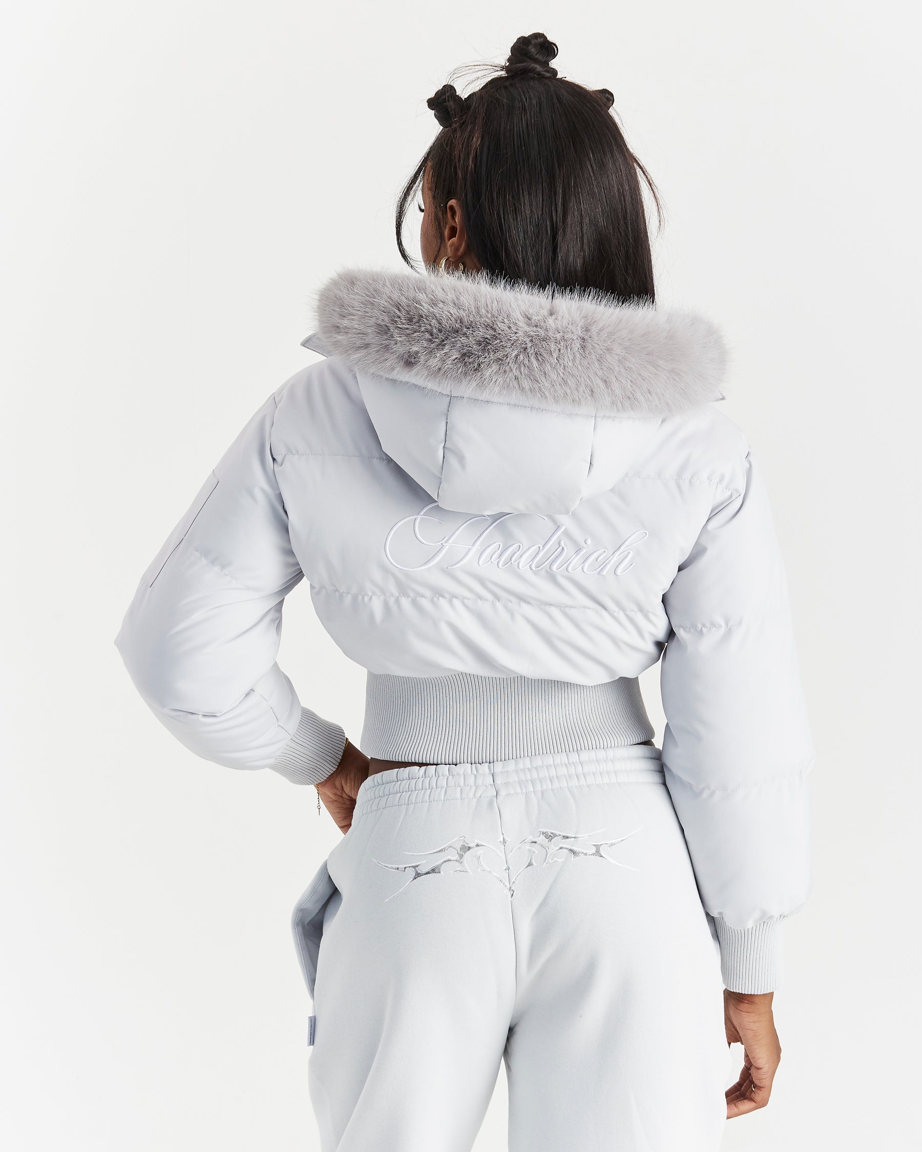 Forsyth Puffer Jacket - Grey/Fur